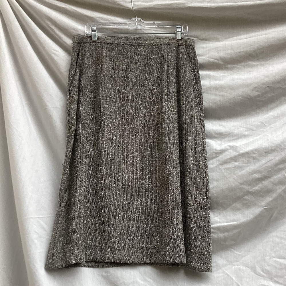 Erin London gray academia skirt with pockets, size large